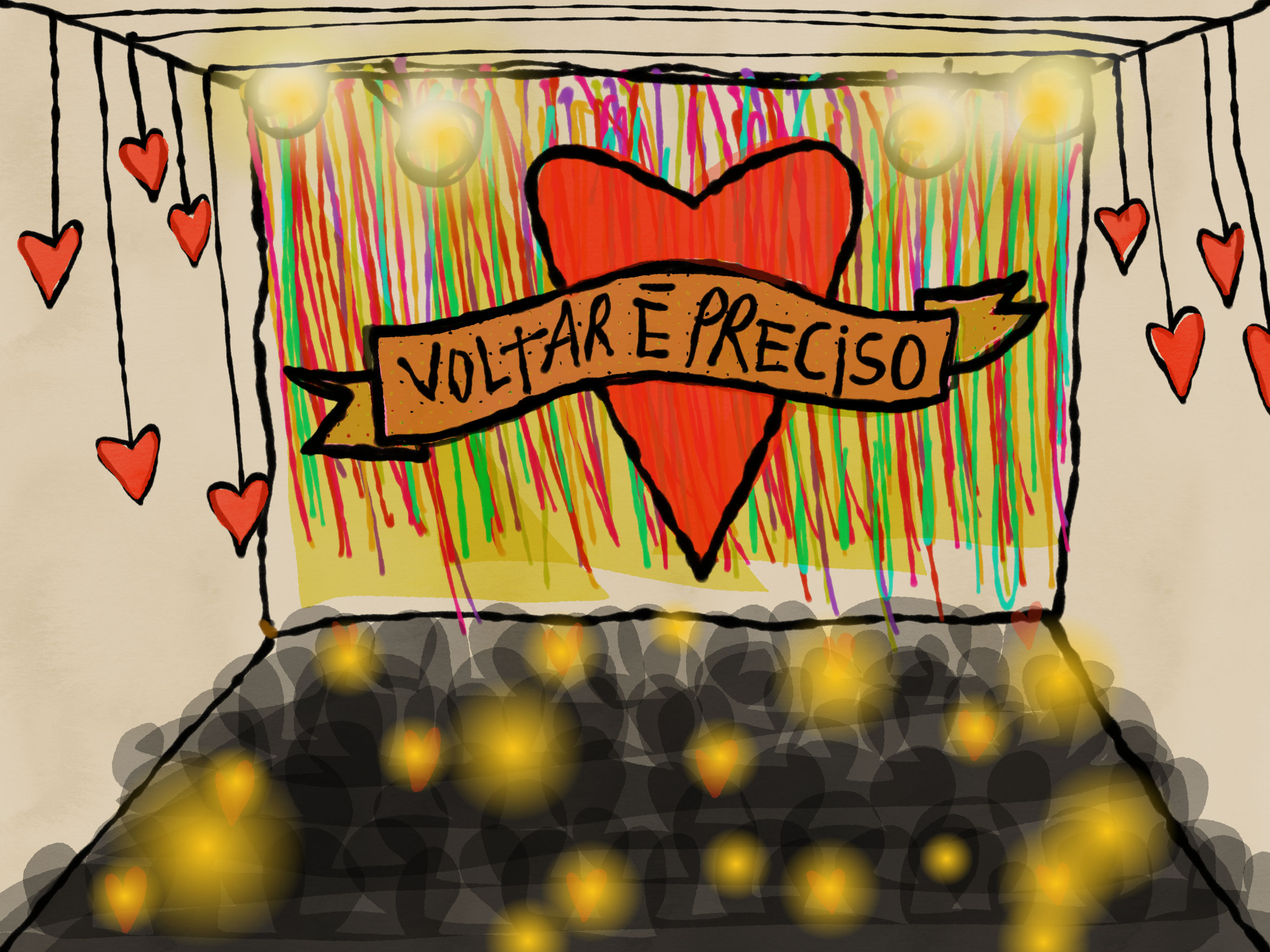 Palco, música e a emoção do retorno